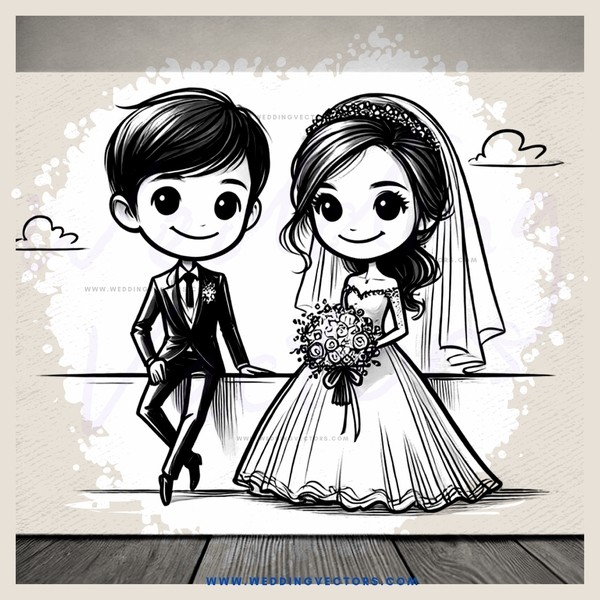 cartoon wedding anniversary