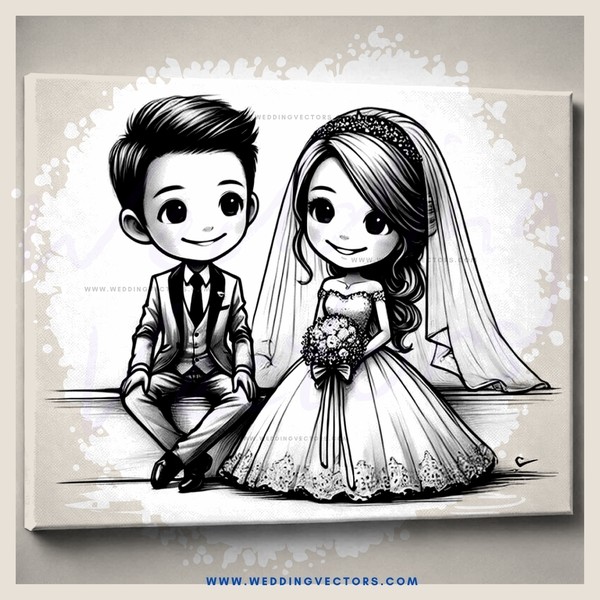 wedding couple sitting together