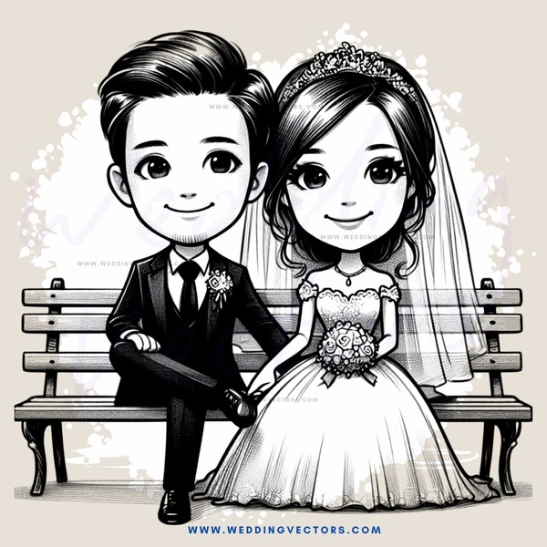 wedding day cartoon