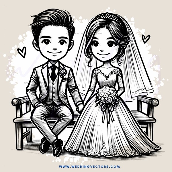 wedding couple posing for picture