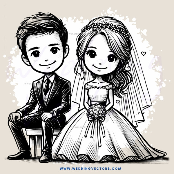 a bride and groom sitting on a bench