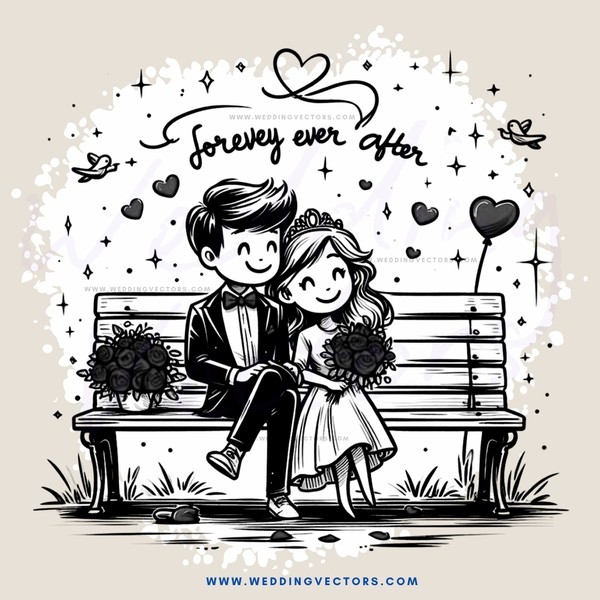 forevereverafter ben and rose are sitting on a bench