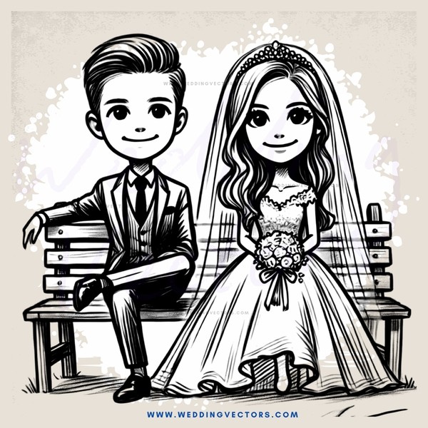 a happy couple on a bench