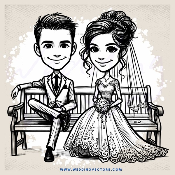 a young couple sitting on a bench with flowers in their hands