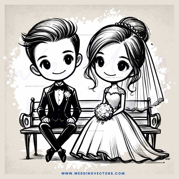 the groom and bride sitting together