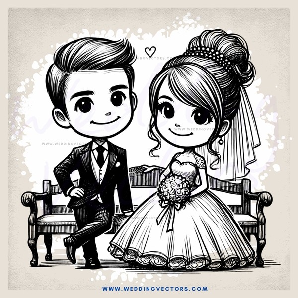 a happy couple on a bench