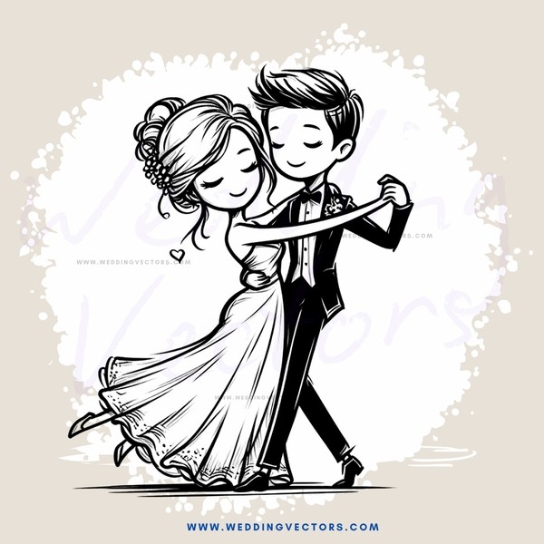 a young man and lady dancing together