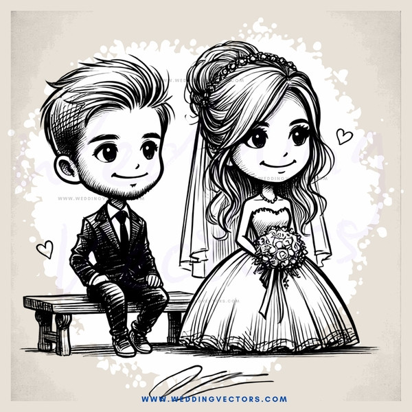 a boy and girl sitting next to each other with flowers