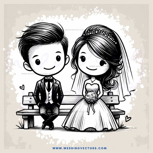 a young couple's wedding day