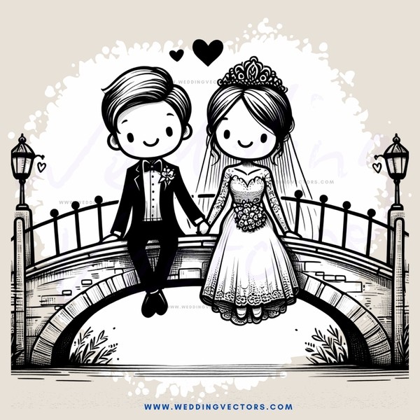 couple crossing a bridge together