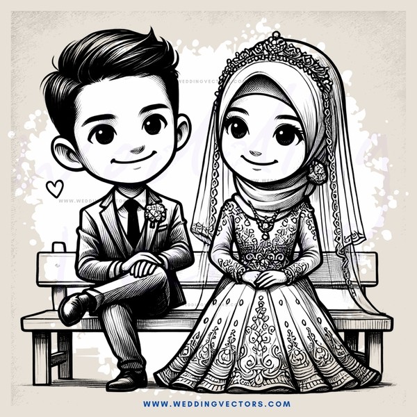a happy couple sitting together