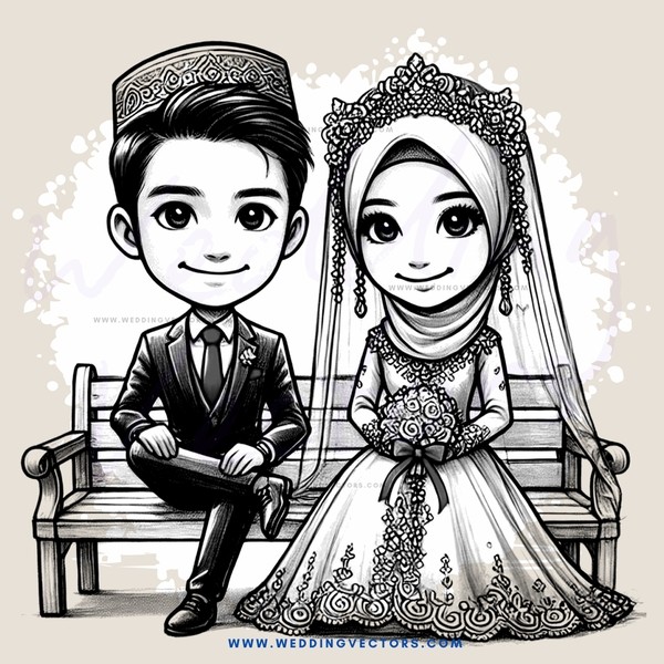 couple sitting on bench with wedding rings