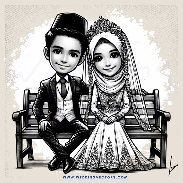 wedding couple posing for picture