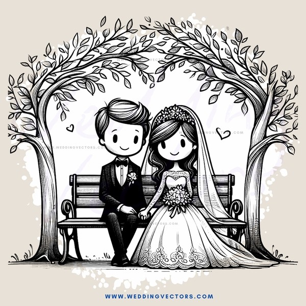 couple on a bench under an arch