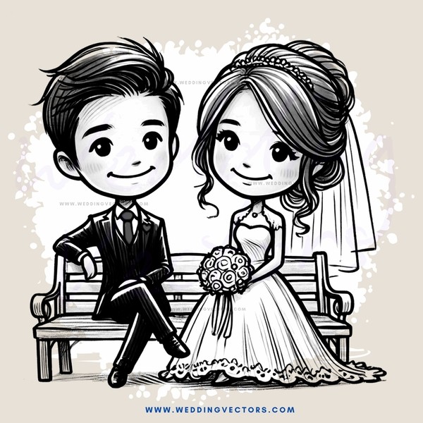 a couple on a bench holding flowers