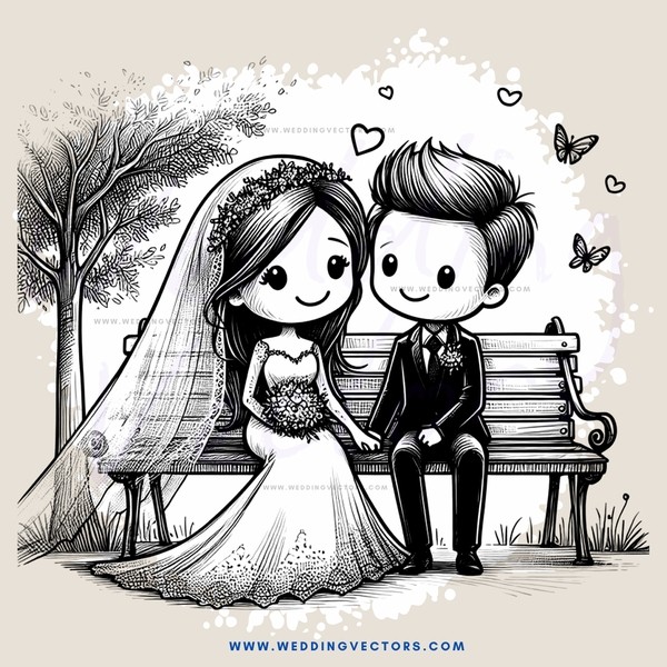 wedding cartoon picture