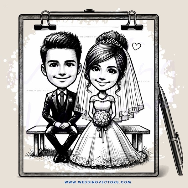 a wedding picture with two people on it