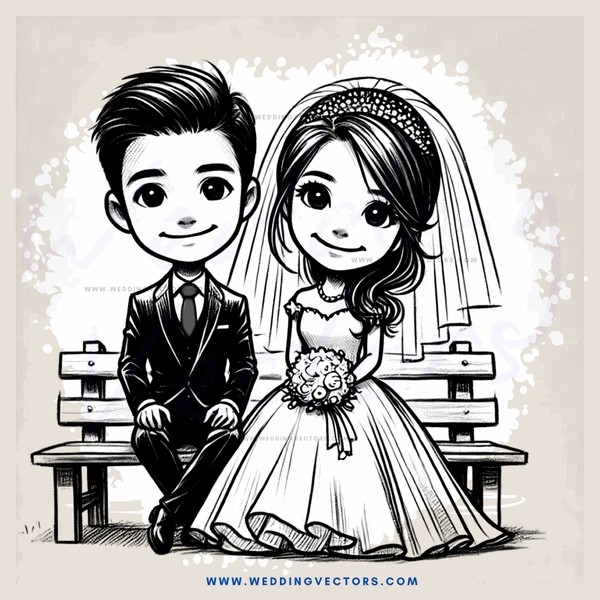 a couple sitting on benches smiling for their picture
