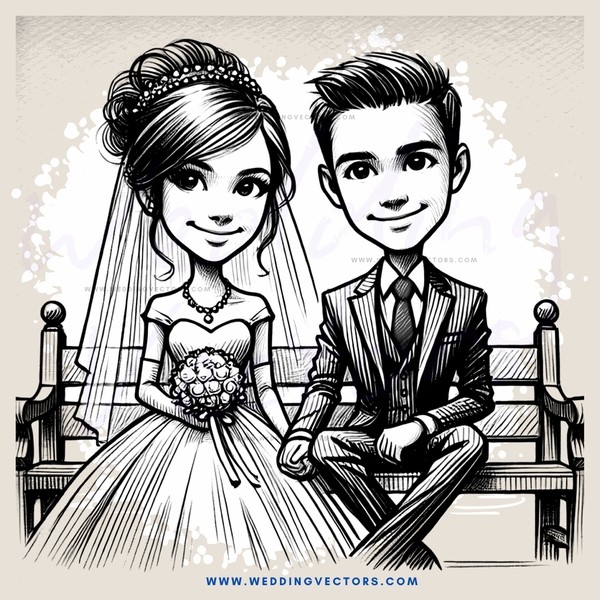 engagement picture - man and woman sitting on bench