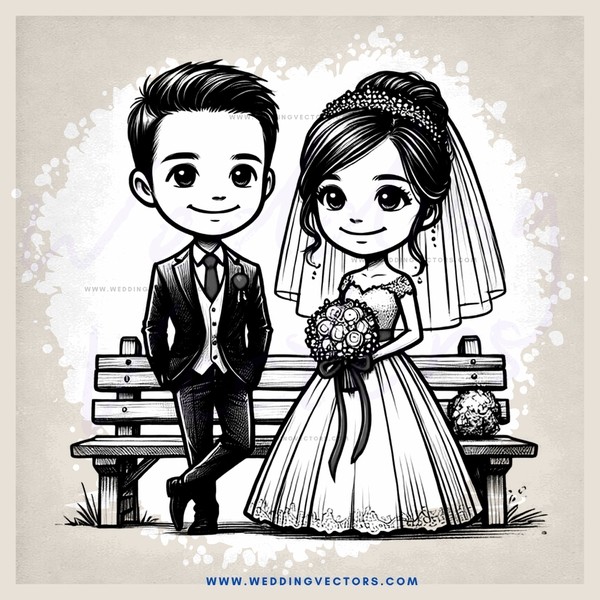 a boy and girl sitting on a bench