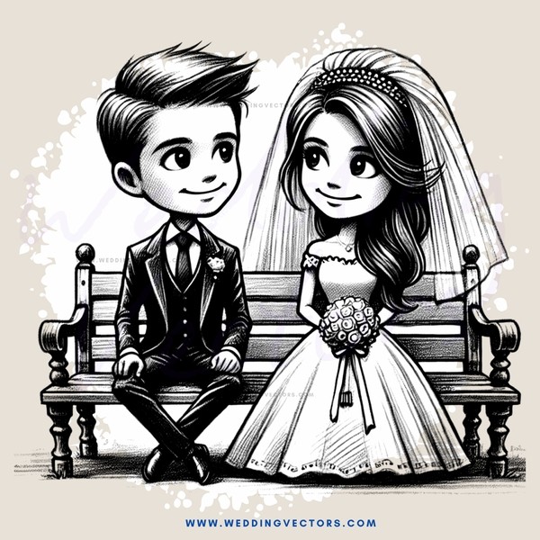 a couple sitting on a bench with ties