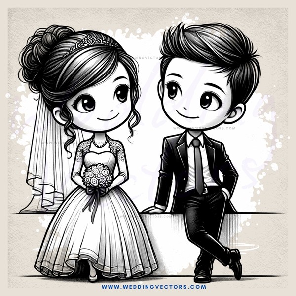a bride and groom