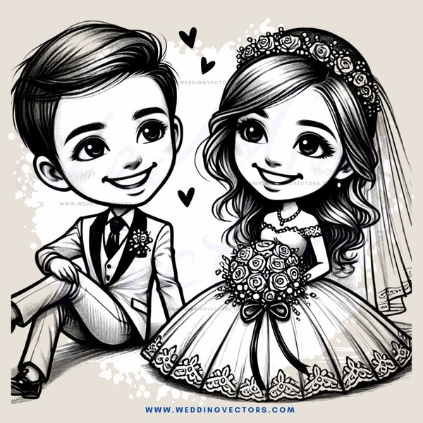 couple pose for wedding photo