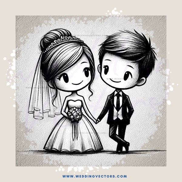 a bride and groom