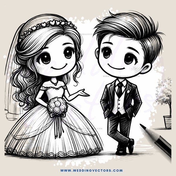 a bride and groom