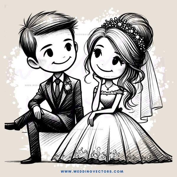 groom and bride sitting together