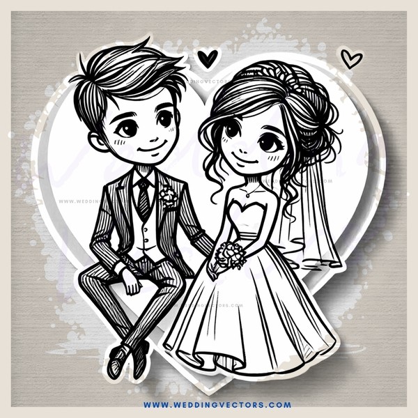 love icon in black and white style