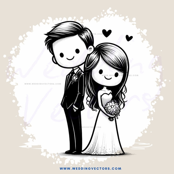 wedding couple smiling together