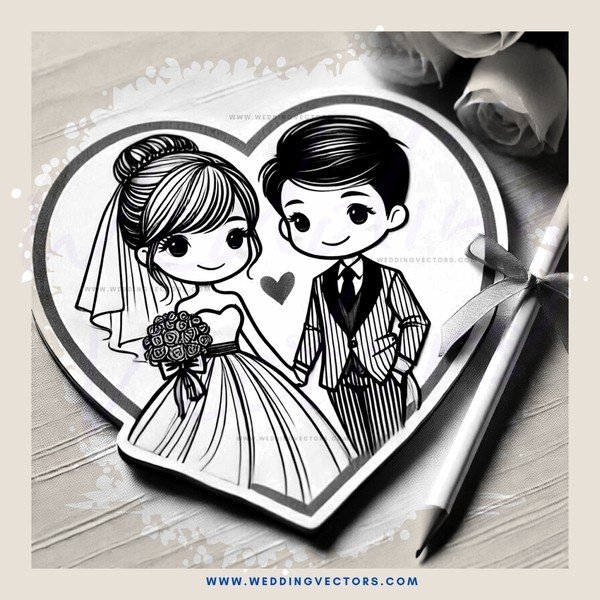 a couple's portrait on an engagement card