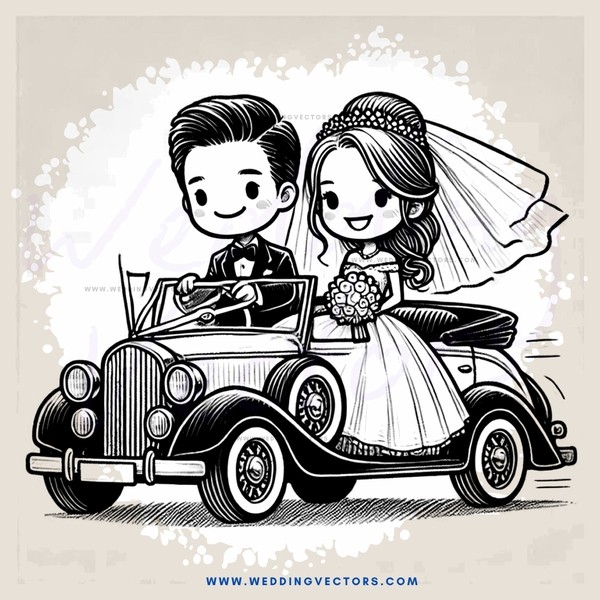 a wedding car chase scene
