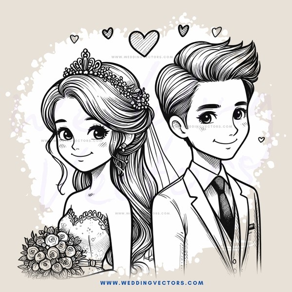 wedding portrait with love letter