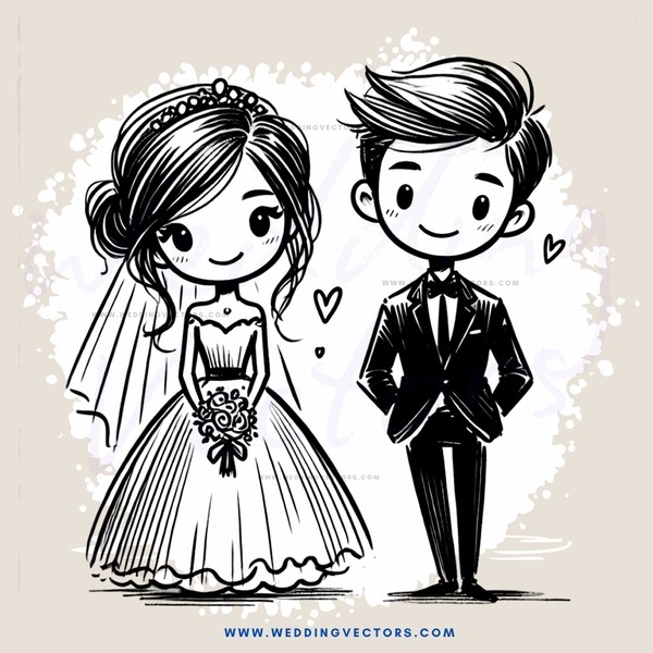 engaged couple in wedding picture