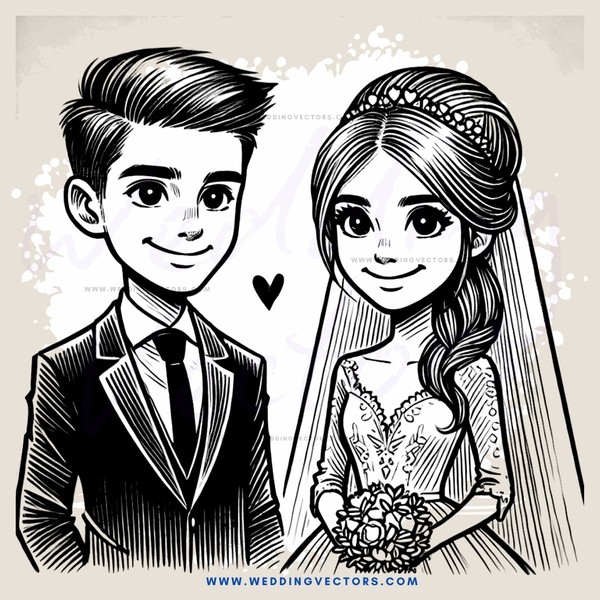 wedding comic with two characters
