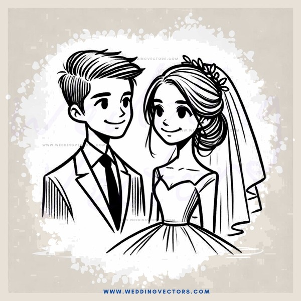 a bride and groom smile at each other on their wedding day