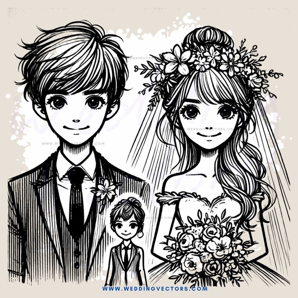 a family portrait in black and white