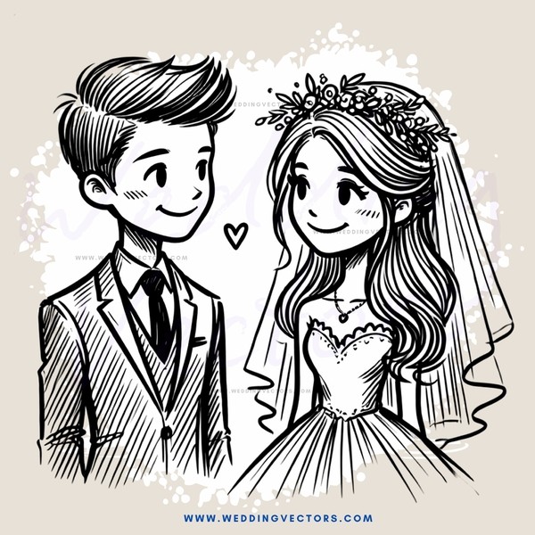 couple posing for wedding picture in smaller format