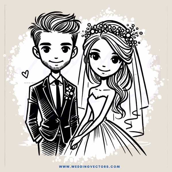 a couple's picture on their wedding day