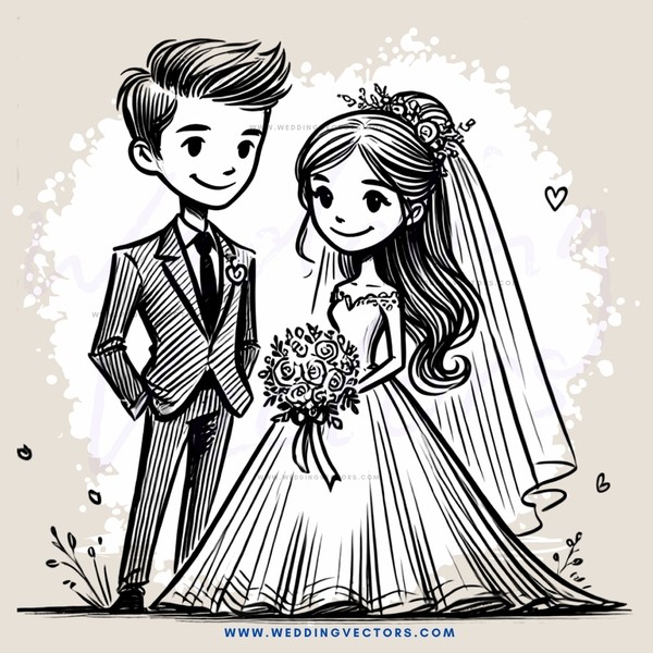couple posing for wedding picture with bouquet and rings
