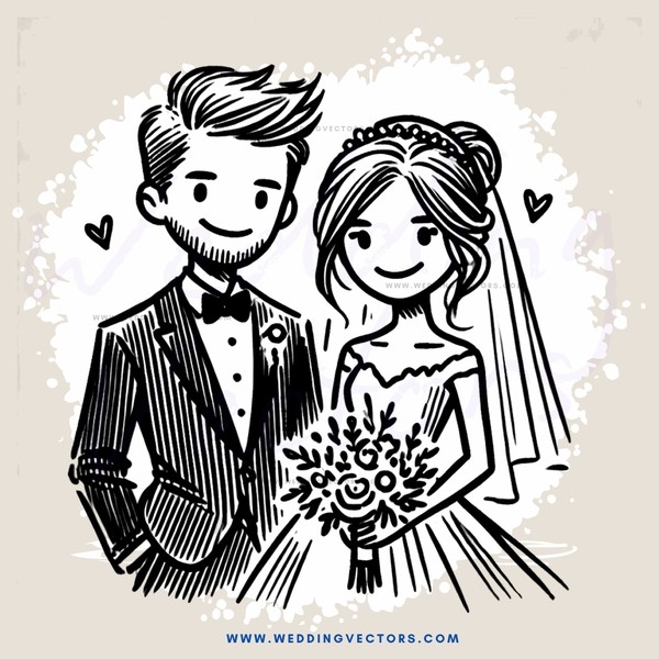 a newly married couple