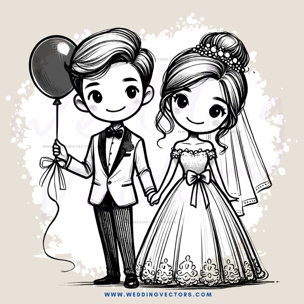 the newly wedded couple