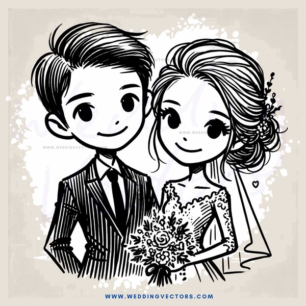 wedding picture of bride and groom