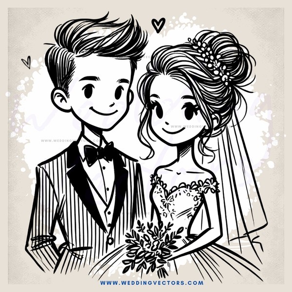 young couple posing together