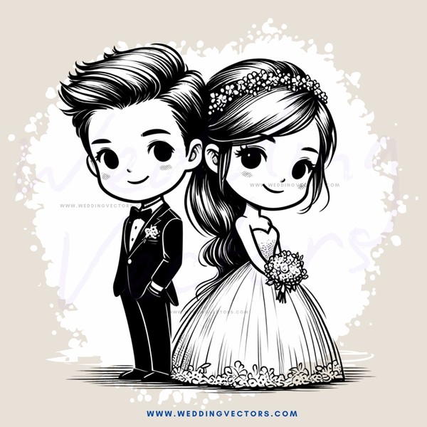 a bride and groom