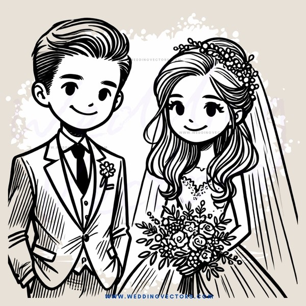 groom and bride smile at each other