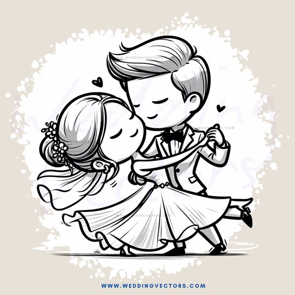 a couple dancing in black and white