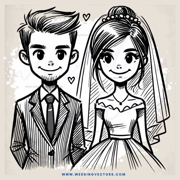 a bride and groom on their wedding day